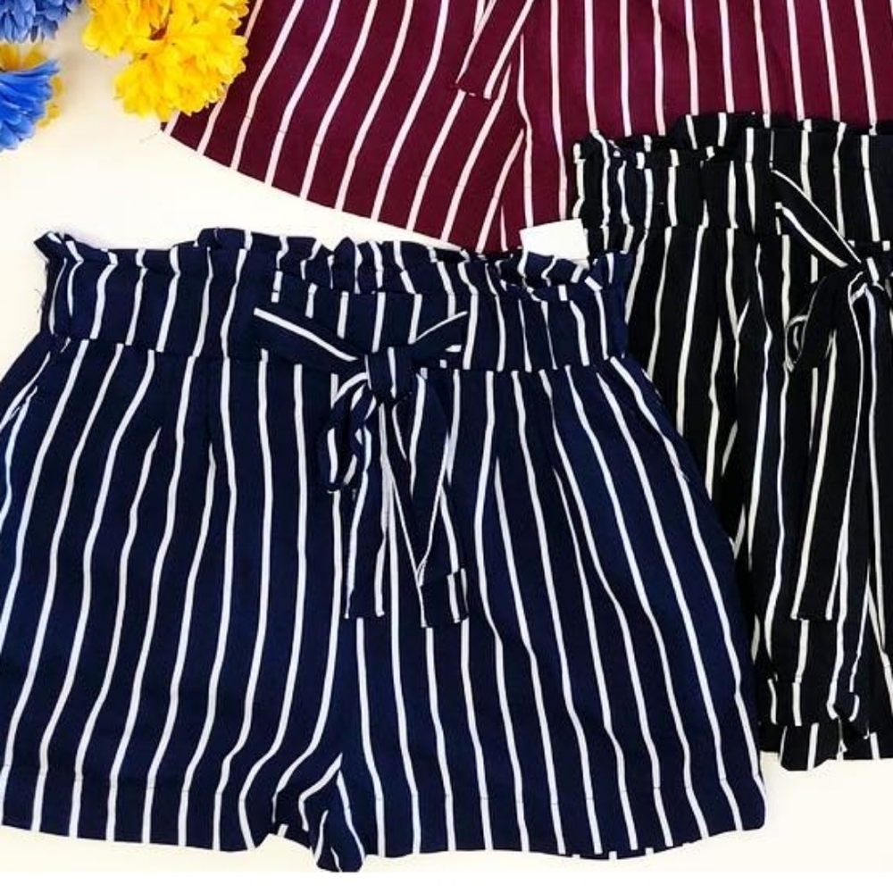 Blue Striped Shorts - Picture 5 of 5